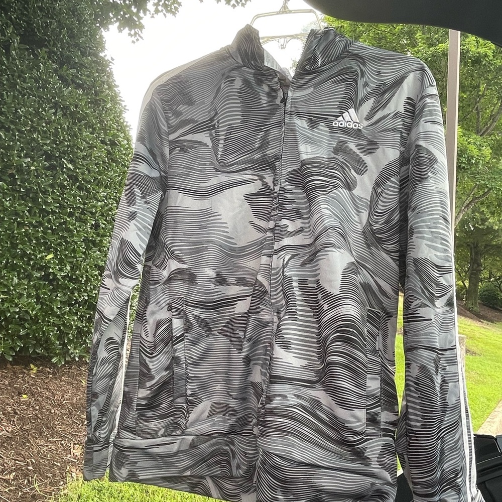 Adidas Monochrome Striped Jacket